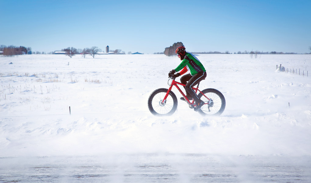 Biking in snow
