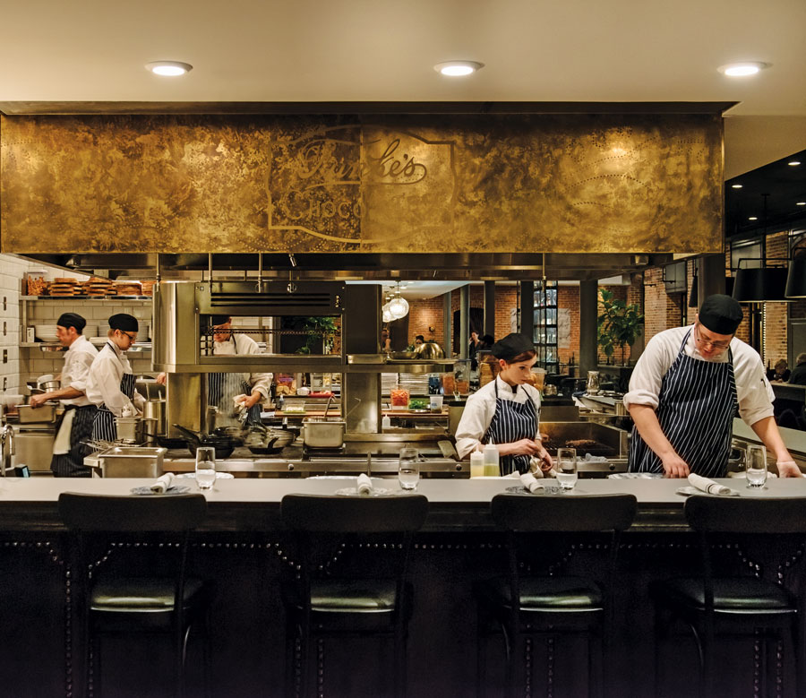 Charmant restaurant's kitchen.