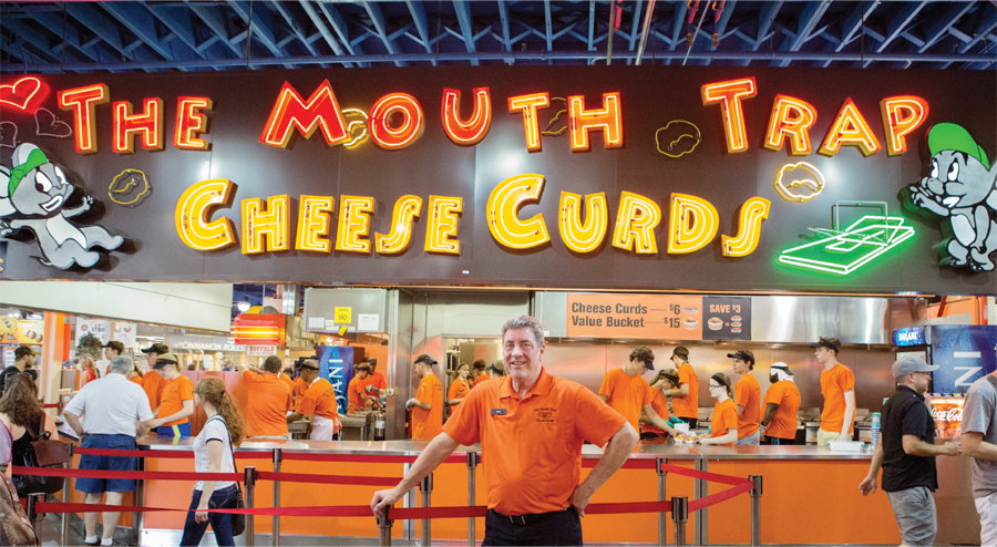The Mouth Trap Cheese Curds stand at the Minnesota State Fair.
