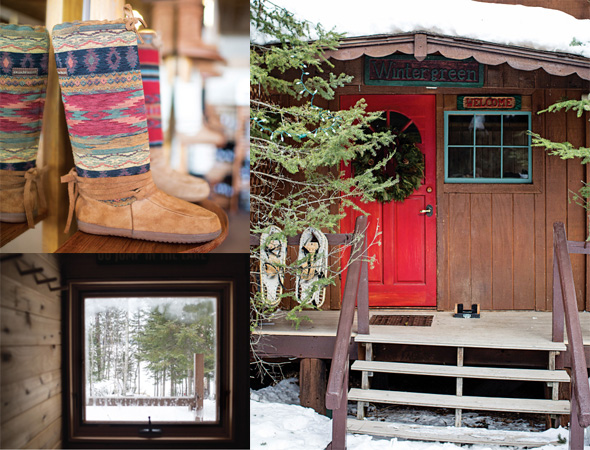 Ely, Minnesota mukluks and cabin