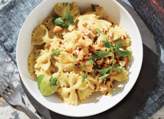 Thai Nut Salsa with Pasta Bowties Recipe