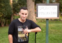 Avi Aharoni, who writes and stars in "Operation: Immigration"