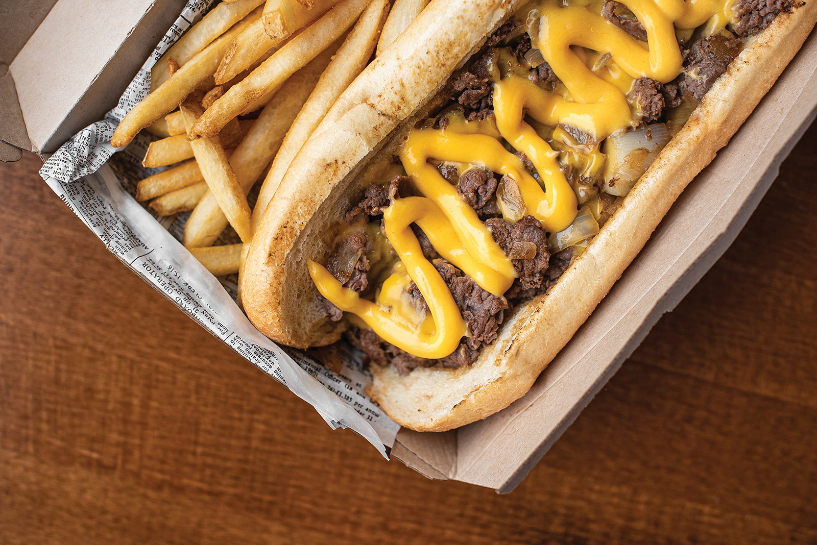The No. 1 South Philly with Wiz, served on bread baked in philadelphia