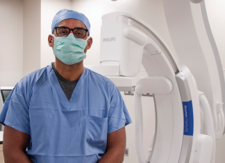 A Vision for Breakthrough Care in the East Metro and Beyond Dr. Mudassar Ahmed, M.D., in St. John’s catheterization lab | M Health Fairview