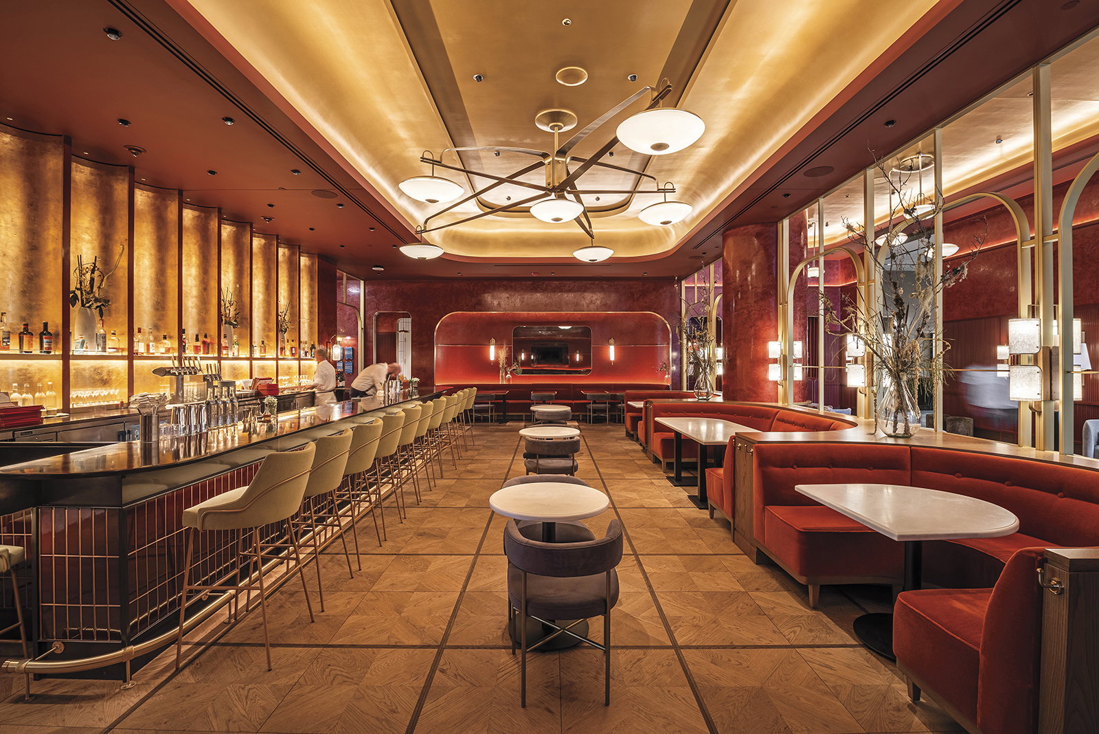 The bar at Mara