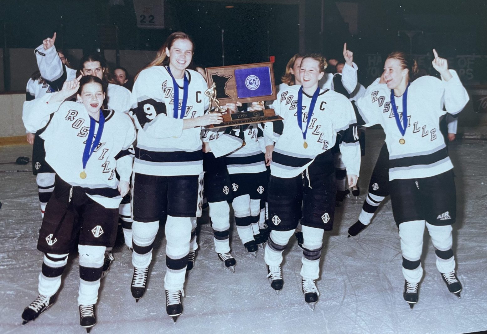 Members of the 1999 Roseville championship team