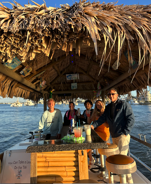 Captain Kip leads us on a sunset tour aboard Nautical Tiki Cruises