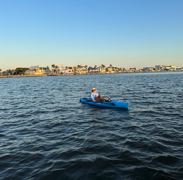 We encountered Lee County's famous "dolphin lady" along her nightly kayak ride