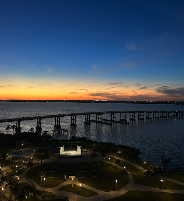 Our view from Beacon Street Social in downtown Fort Myers