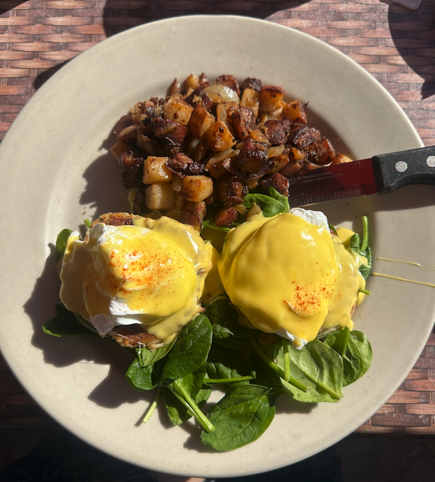 The eggs Benedict at McGregor's cafe