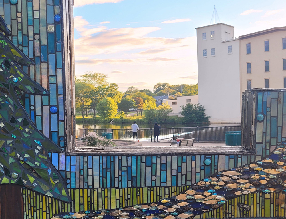 public art surrounding bridge in Minnesota