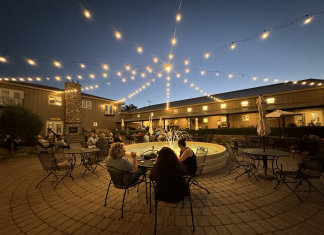 Made for Summer Days: Crow River Winery Crow River Winery Courtard at Night