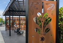 A New Housing Development Celebrates Art Islamic-inspired metalwork is part of the public art installation at Wadaag Commons