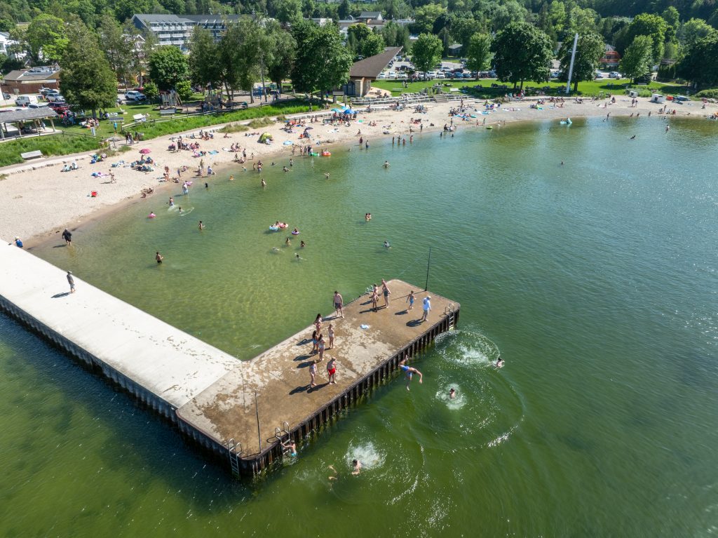 Sister Bay Beach by Drone
