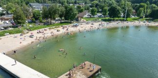 Serene Sister Bay Sister Bay Beach by Drone