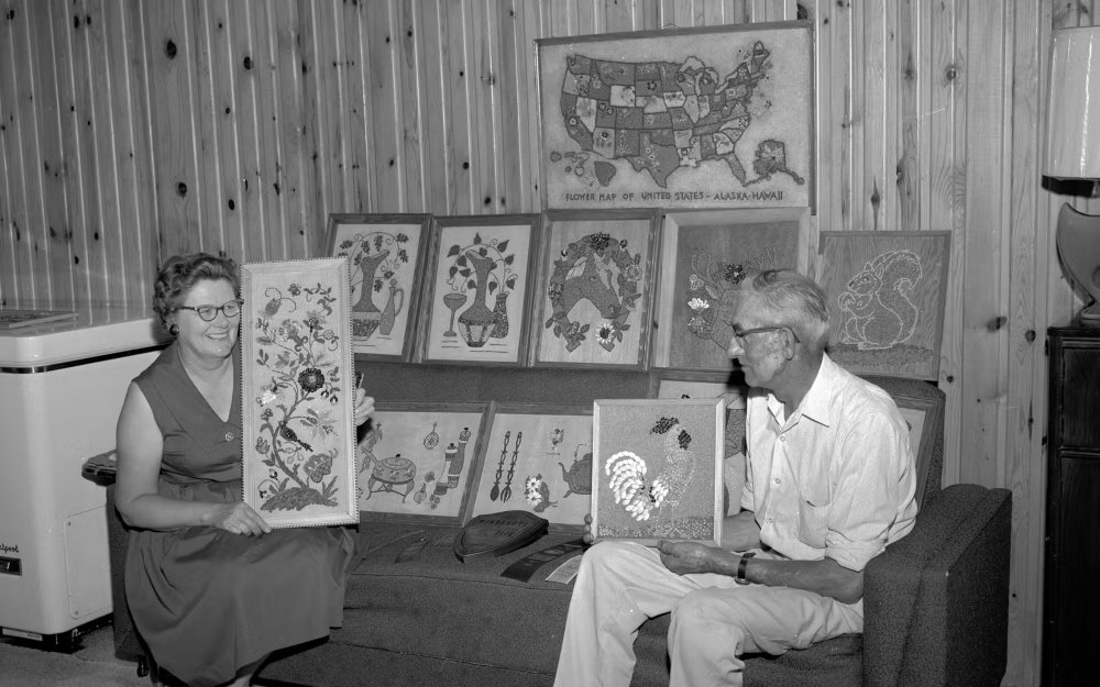 Crop art exhibit in 1966