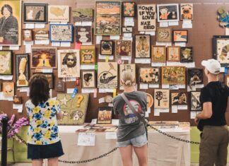 Seed art exhibit at the Minnesota State Fair