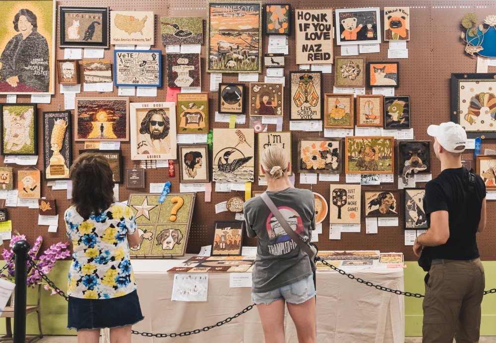 Seed art exhibit at the Minnesota State Fair