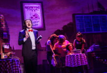Richard Morgan and cast in Mystic Pizza at the Ordway.