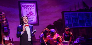 Mystic Pizza Is a Delectable Slice of Pop Nostalgia Richard Morgan and cast in Mystic Pizza at the Ordway.