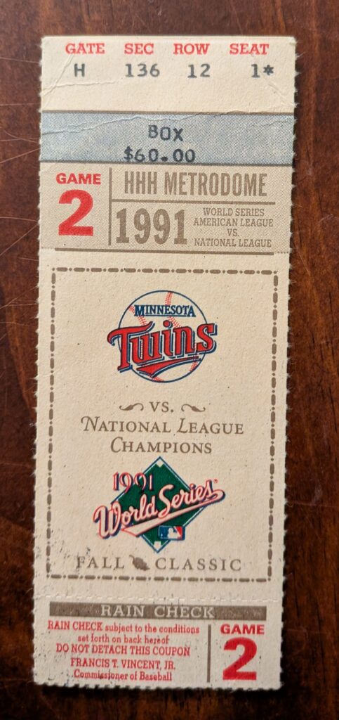 Game two ticket